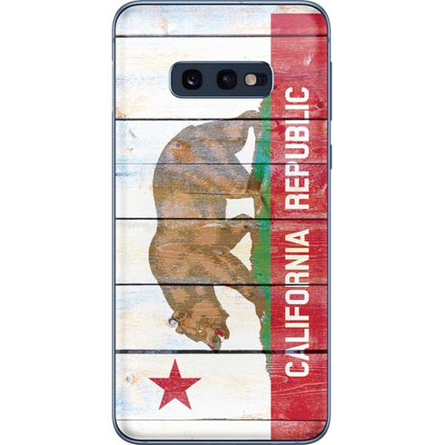 California Flag Light Wood Galaxy S10e Skin