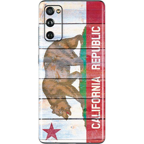 California Flag Light Wood Galaxy S20 Fan Edition Skin