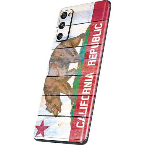 California Flag Light Wood Galaxy S20 Fan Edition Skin