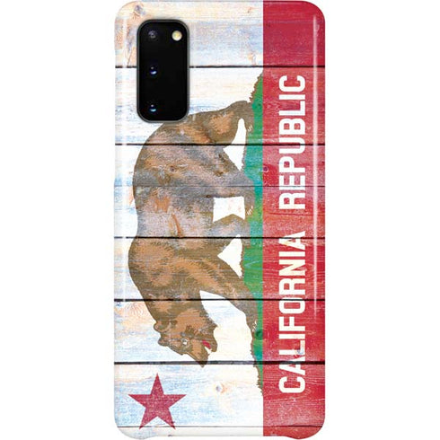 California Flag Light Wood Galaxy S20 Lite Case