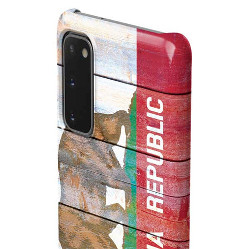 California Flag Light Wood Galaxy S20 Lite Case