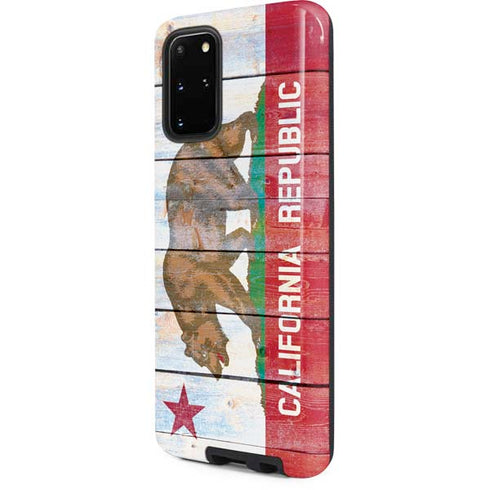 California Flag Light Wood Galaxy S20 Plus Pro Case