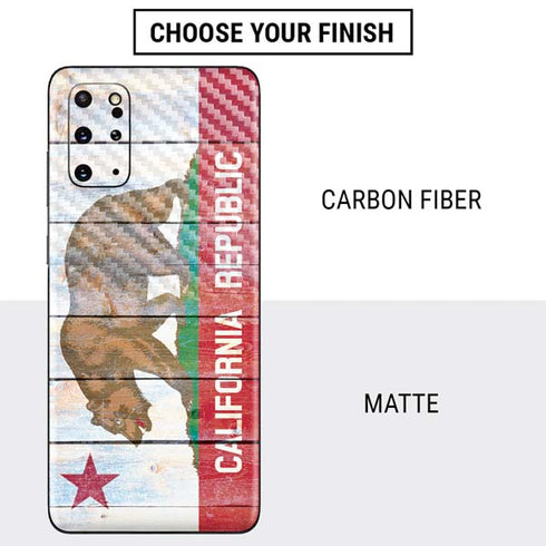 California Flag Light Wood Galaxy S20 Plus Skin