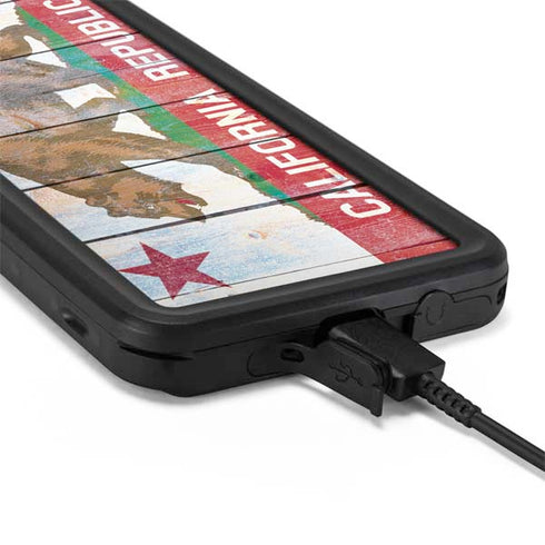 California Flag Light Wood Galaxy S20 Plus Waterproof Case