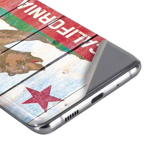 California Flag Light Wood Galaxy S20 Skin