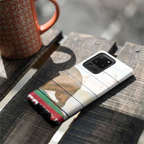 California Flag Light Wood Galaxy S20 Ultra 5G Pro Case