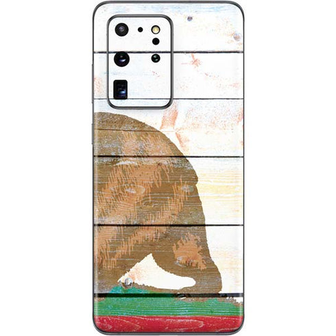 California Flag Light Wood Galaxy S20 Ultra 5G Skin