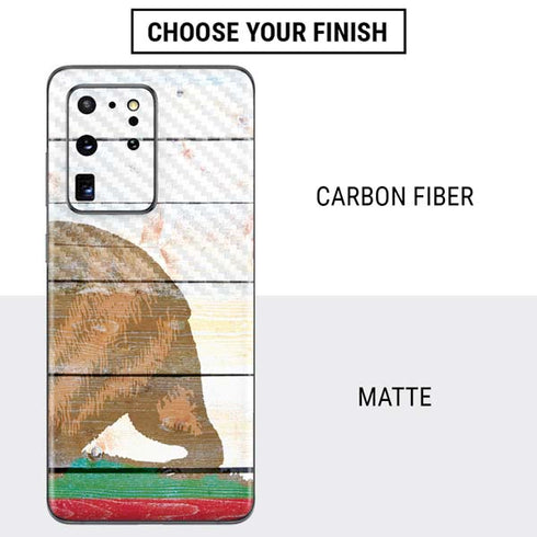 California Flag Light Wood Galaxy S20 Ultra 5G Skin