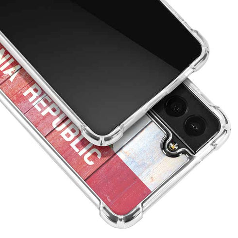 California Flag Light Wood Galaxy S21 FE Clear Case