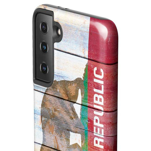 California Flag Light Wood Galaxy S21 Plus 5G Pro Case