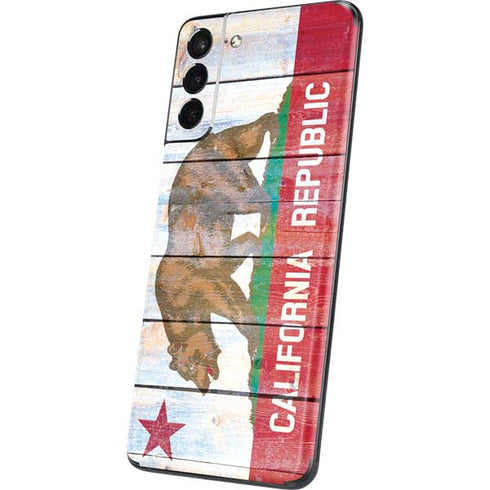 California Flag Light Wood Galaxy S21 Plus 5G Skin