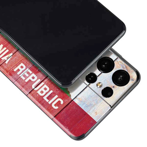 California Flag Light Wood Galaxy S21 Ultra 5G Skin
