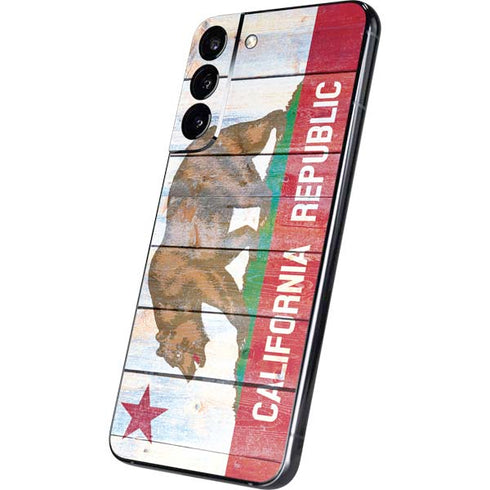 California Flag Light Wood Galaxy S22 Plus Skin