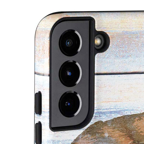 California Flag Light Wood Galaxy S22 Pro Case
