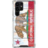 California Flag Light Wood Galaxy S22 Ultra Clear Case