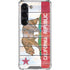 California Flag Light Wood Galaxy S23 Clear Case