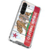 California Flag Light Wood Galaxy S23 Clear Case