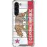 California Flag Light Wood Galaxy S23 Plus Clear Case