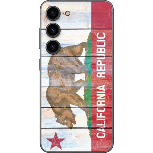 California Flag Light Wood Galaxy S23 Skin