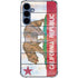 California Flag Light Wood Galaxy S24 Clear Case