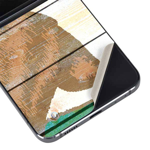 California Flag Light Wood Galaxy Z Flip5 5G Skin