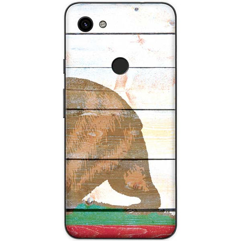 California Flag Light Wood Google Pixel 3a Skin