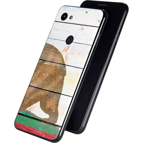 California Flag Light Wood Google Pixel 3a Skin