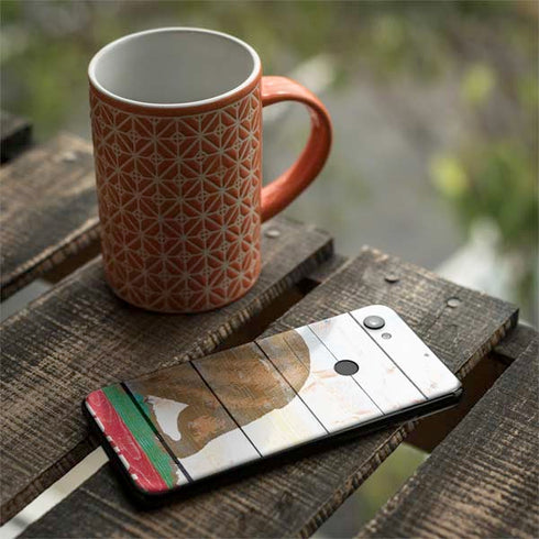 California Flag Light Wood Google Pixel 3a Skin