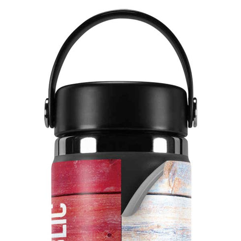 California Flag Light Wood Hydro Flask 20oz Wide Mouth Skin