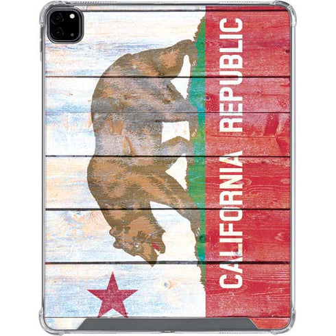 California Flag Light Wood iPad Pro 12.9in (2020) Clear Case