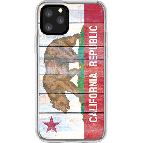 California Flag Light Wood iPhone 11 Pro Clear Case