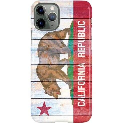 California Flag Light Wood iPhone 11 Pro Lite Case