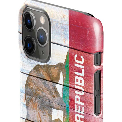 California Flag Light Wood iPhone 11 Pro Lite Case