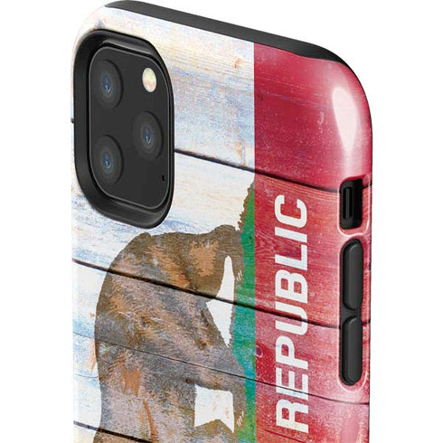 California Flag Light Wood iPhone 11 Pro Max Impact Case