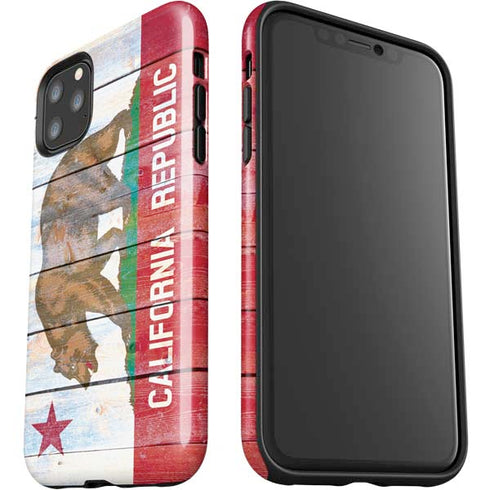 California Flag Light Wood iPhone 11 Pro Max Impact Case