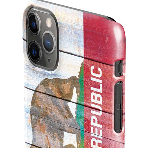 California Flag Light Wood iPhone 11 Pro Max Lite Case