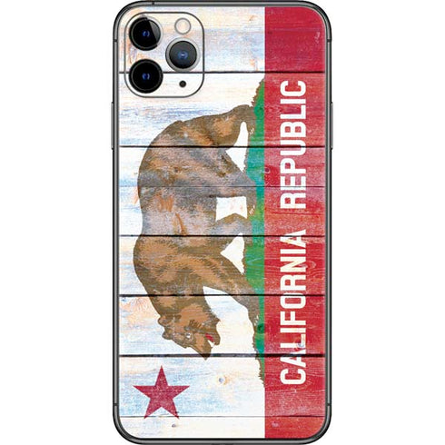 California Flag Light Wood iPhone 11 Pro Max Skin