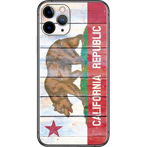 California Flag Light Wood iPhone 11 Pro Skin