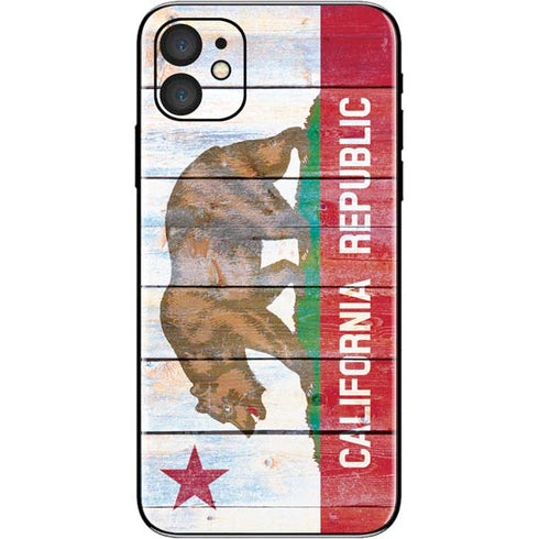 California Flag Light Wood iPhone 11 Skin