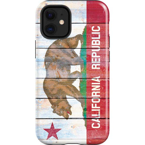 California Flag Light Wood iPhone 12 Mini Impact Case