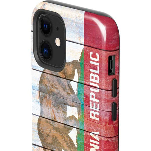 California Flag Light Wood iPhone 12 Mini Impact Case