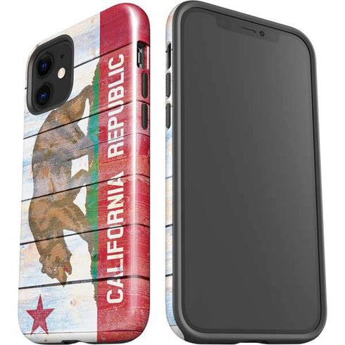 California Flag Light Wood iPhone 12 Mini Impact Case