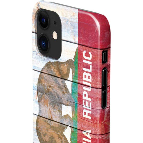 California Flag Light Wood iPhone 12 Mini Lite Case