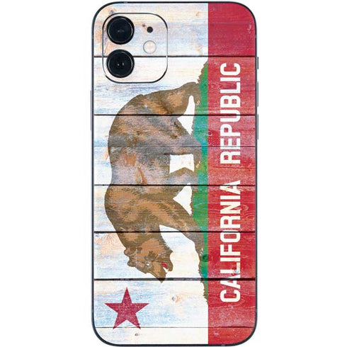 California Flag Light Wood iPhone 12 Mini Skin