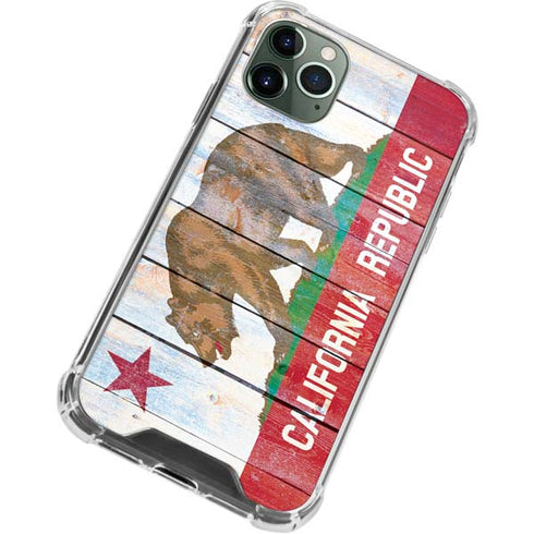 California Flag Light Wood iPhone 12 Pro Clear Case