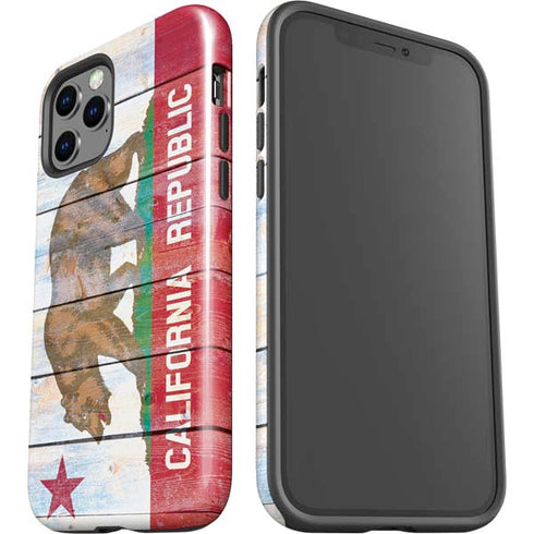 California Flag Light Wood iPhone 12 Pro Impact Case