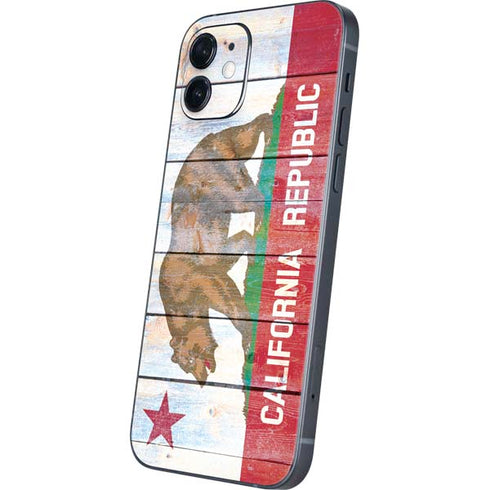 California Flag Light Wood iPhone 12 Skin