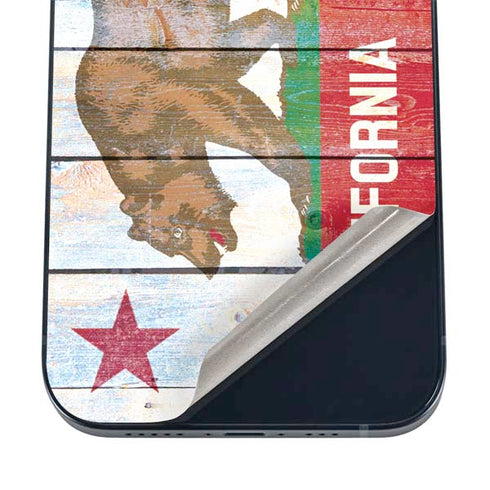 California Flag Light Wood iPhone 12 Skin