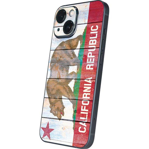 California Flag Light Wood iPhone 13 Mini Skin