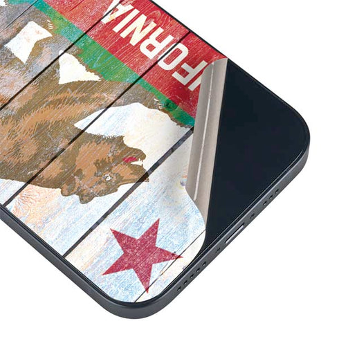 California Flag Light Wood iPhone 14 Plus Skin